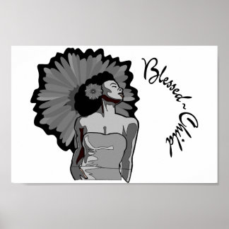 Blessed Child Black/White Print