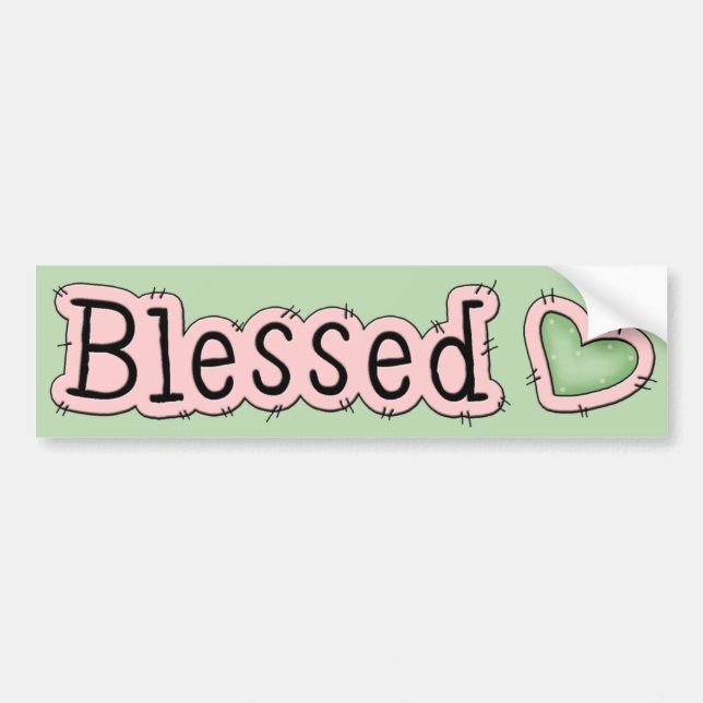 Blessed Christian Bumper Sticker (Front)