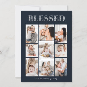 Blessed christmas multi photo holiday card