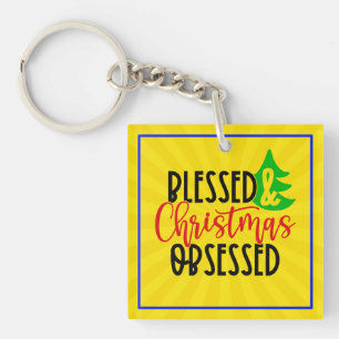 Blessed & Christmas Obsessed-50100 Keychain
