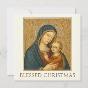 Blessed Christmas Virgin Mary & Baby Jesus Card