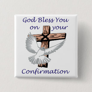 Blessed Confirmation 2 Inch Square Button