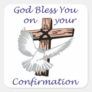 Blessed Confirmation Square Sticker