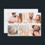 Blessed Custom Photo Collage Baby Shower Thank You Card<br><div class="desc">Express your gratitude with our "Baby Shower Photo Collage Simple Heart 'Blessed' Thank You Card". This charming card features a sweet, simple design and a customizable photo collage, perfect for showcasing memories from your special day. Personalize the message on the back to add a heartfelt touch, making these thank you...</div>