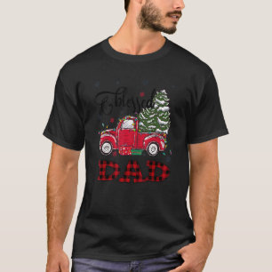 Blessed Dad   Christmas Family Lights Truck Red Tr T-Shirt