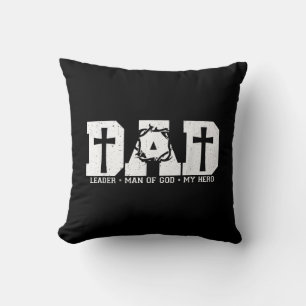 Blessed Dad Daddy Cross Christian Religious Father Throw Pillow