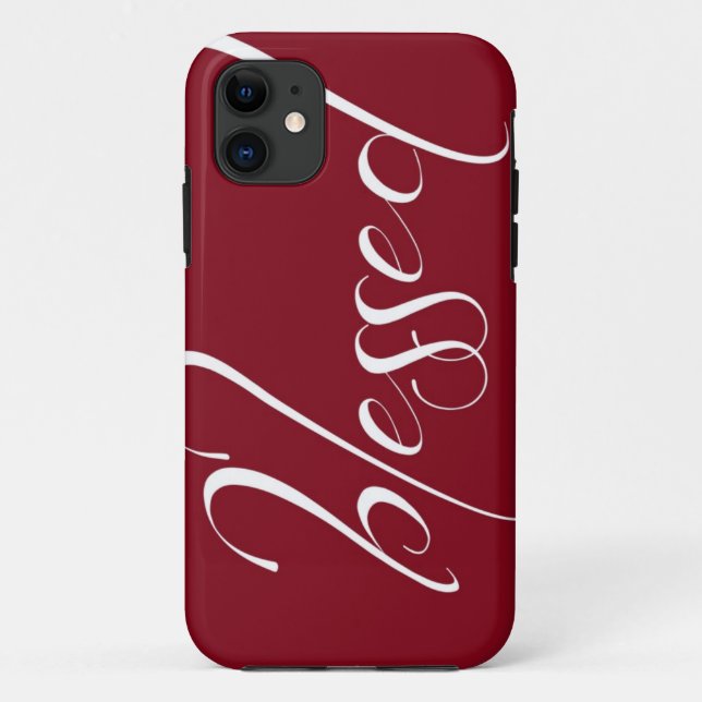 Blessed Deep Red Statement iPhone 5s Case (Back)