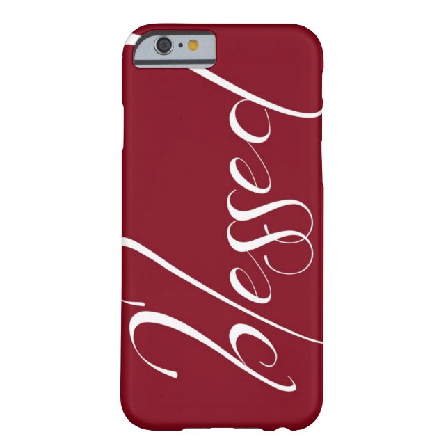 Blessed Deep Red Statement iPhone 6 case (Back)