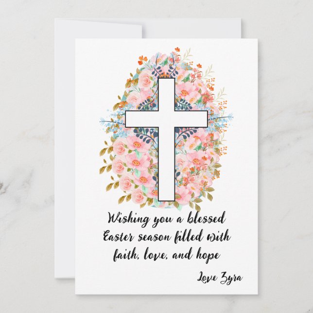 Blessed Easter Card with Customizable Message (Front)