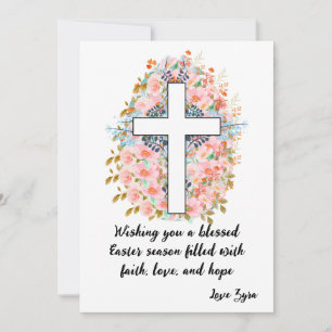 Blessed Easter Card with Customizable Message