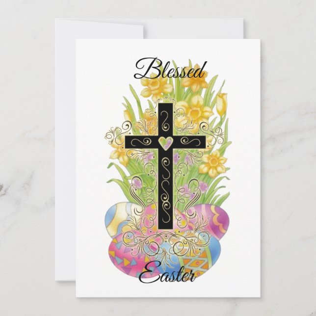 Blessed Easter Holiday Card (Front)