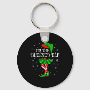Blessed Elf Christmas Matching Family Women Girls Keychain