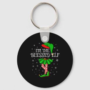 Blessed Elf Christmas Matching Family Women Girls  Keychain