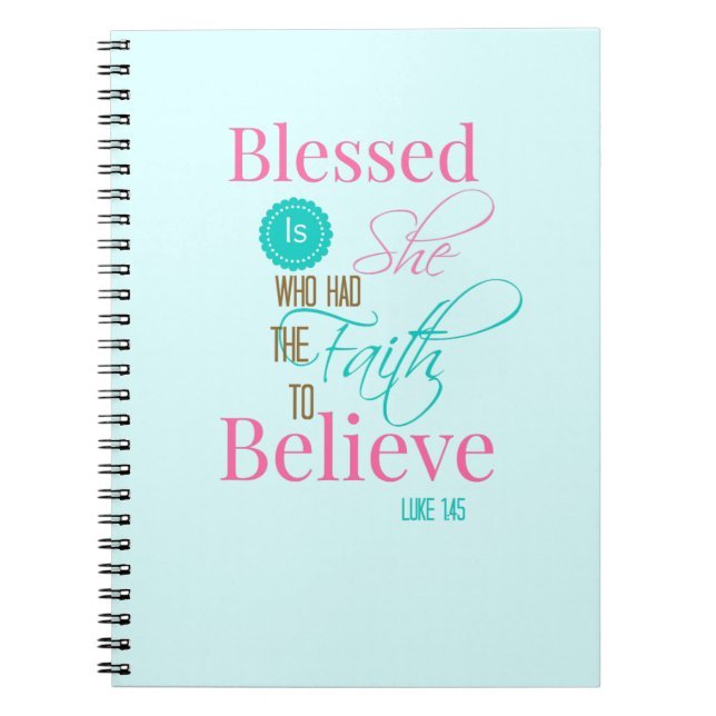 "Blessed est elle" journal de foi d'aqua (Devant)