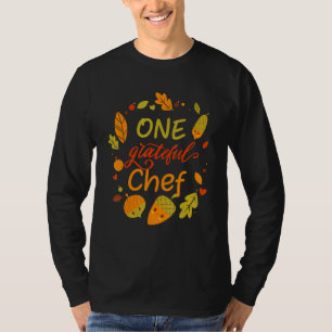 Blessed Family One Grateful Chef Thanksgiving Fall T-Shirt