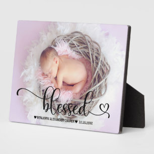 Blessed   Family Photo   Baby Photo Plaque