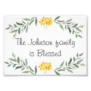 Blessed family Poster personalized