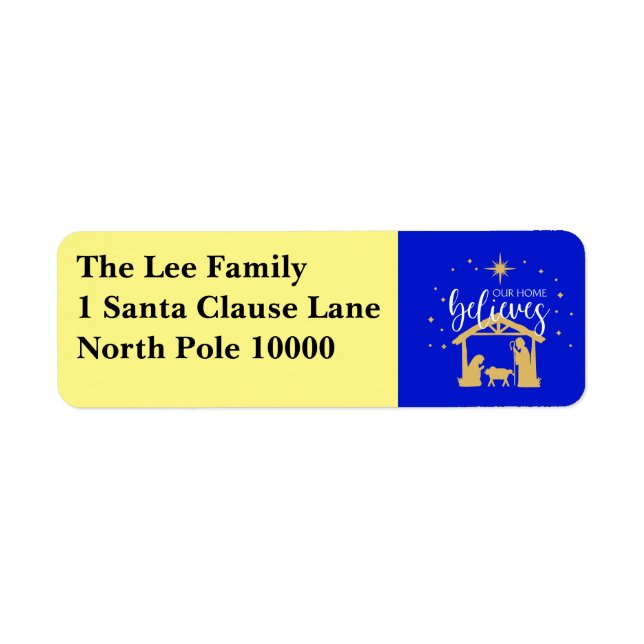 Blessed First Home Christmas Nativity Scene (Front)