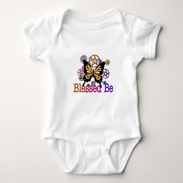blessed flowers baby bodysuit (Front)