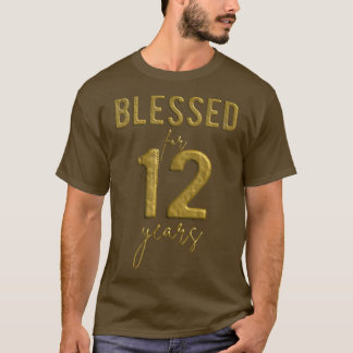 Blessed For 12 Years Old 12th Birthday Christmas G T-Shirt