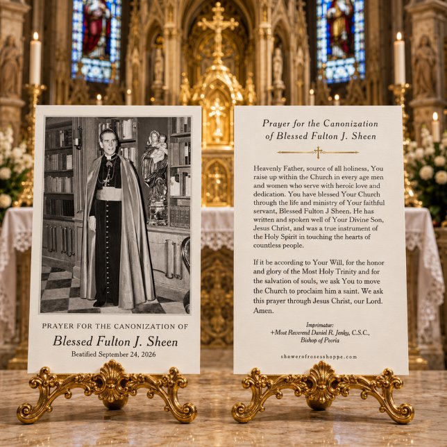 Blessed Fulton Sheen Canonization Prayer Card (Creator Uploaded)