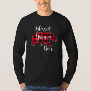 Blessed Gamma Bear Red Buffalo Check Plaid Grandma T-Shirt