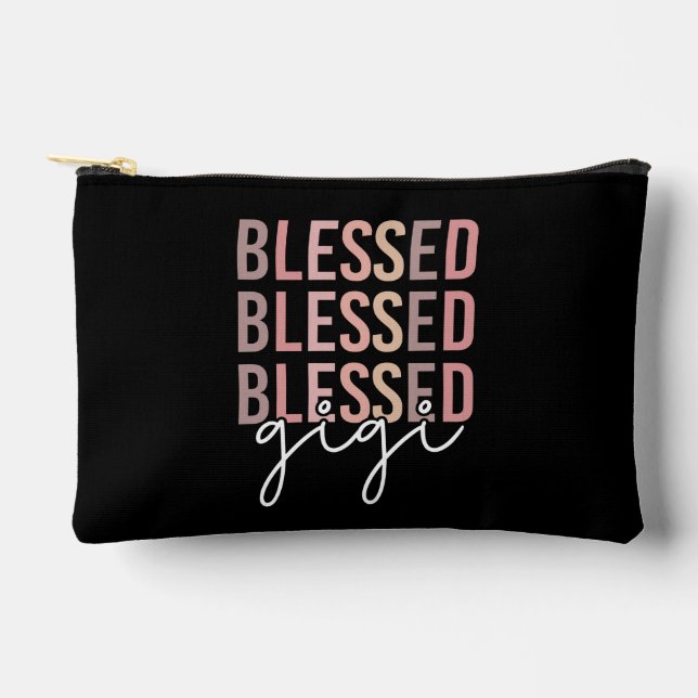 Blessed Gigi | Gifts for Gigi Grandma Accessory Pouch (Front)
