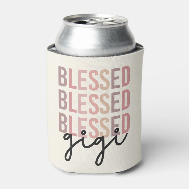 Blessed Gigi | Gifts for Gigi Grandma Can Cooler (Can Front)