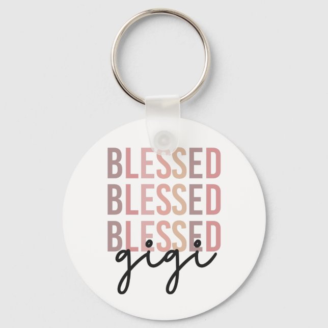 Blessed Gigi | Gifts for Gigi Grandma Keychain (Front)
