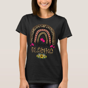 Blessed Glamma Leopard Heart Rainbow Mother's Day T-Shirt