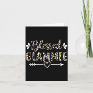 Blessed glammie grandma grandmother cute leopard card