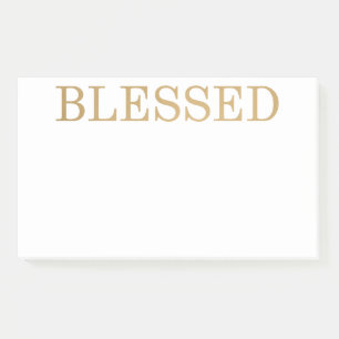Blessed Gold Post-it Notes
