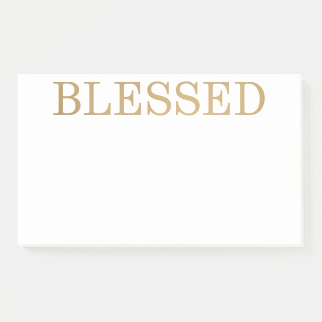 Blessed Gold Post-it Notes (Front)