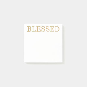 Blessed Gold Post-it Notes