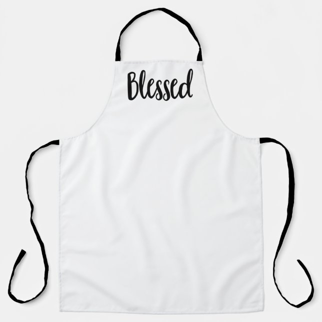 Blessed Gospel Graphics Aesthetic Christian Quotes Apron (Front)