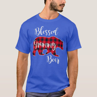 Blessed Grammy Bear Red Buffalo Check Plaid Fun Gr T-Shirt