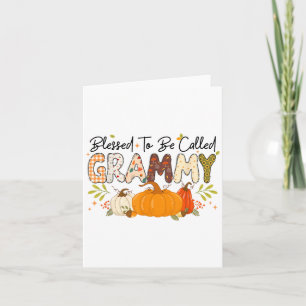Blessed Grammy Pumpkin Fall Autumn Thanksgiving Mo Card
