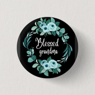 Blessed grandma 1 inch round button