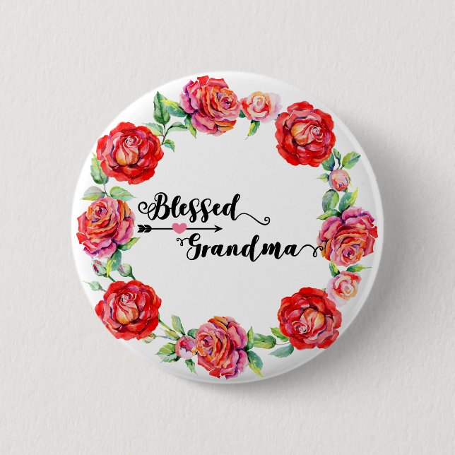 Blessed Grandma 2 Inch Round Button (Front)
