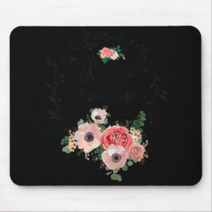 Blessed Grandma For Women Flower Decor Grandma Mouse Pad