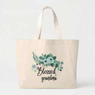 Blessed grandma large tote bag