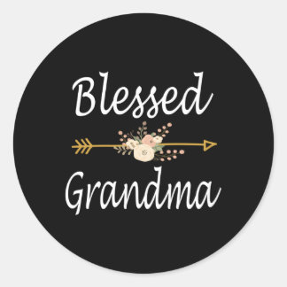 Blessed Grandma Mothers Day Classic Round Sticker