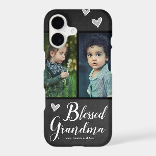 Blessed Grandma Two Photo Chalkboard