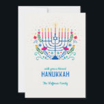 Blessed Hanukkah Flat Holiday Card<br><div class="desc">Send everyone a Hanukkah greeting with this charming, hand-drawn holiday card. (Image by pikisuperstar on Freepik). The card is easy to customize with your wording, font and font colour. Not exactly what you're looking for? All our products can be custom designed to meet your needs at no extra charge. Simply...</div>