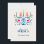Blessed Hanukkah Flat Holiday Card<br><div class="desc">Send everyone a Hanukkah greeting with this charming, hand-drawn holiday card. (Image by pikisuperstar on Freepik). The card is easy to customize with your wording, font and font colour. Not exactly what you're looking for? All our products can be custom designed to meet your needs at no extra charge. Simply...</div>