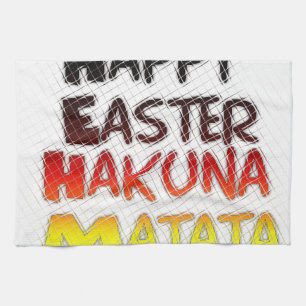 Blessed Happy Easter Hakuna Matata Holiday Season Kitchen Towel