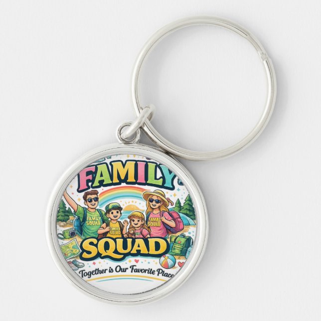 Blessed, Happy & Lucky Together Keychain (Front)