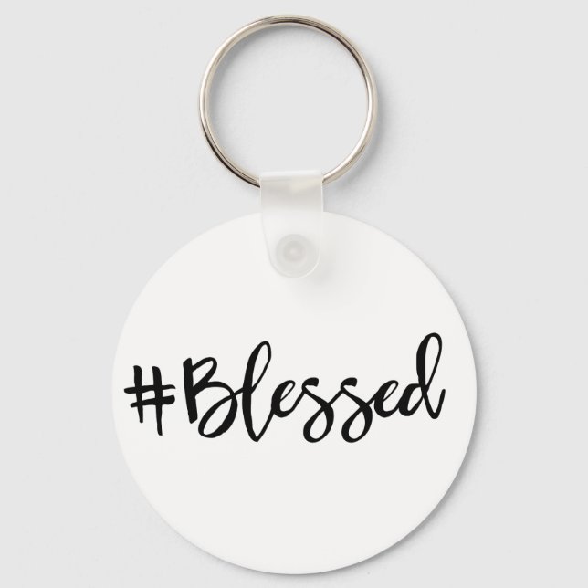 Blessed Hashtag Keychain (Front)