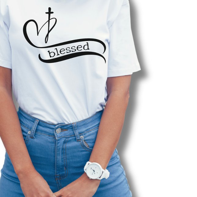 Blessed Heart Cross T-Shirt (Creator Uploaded)