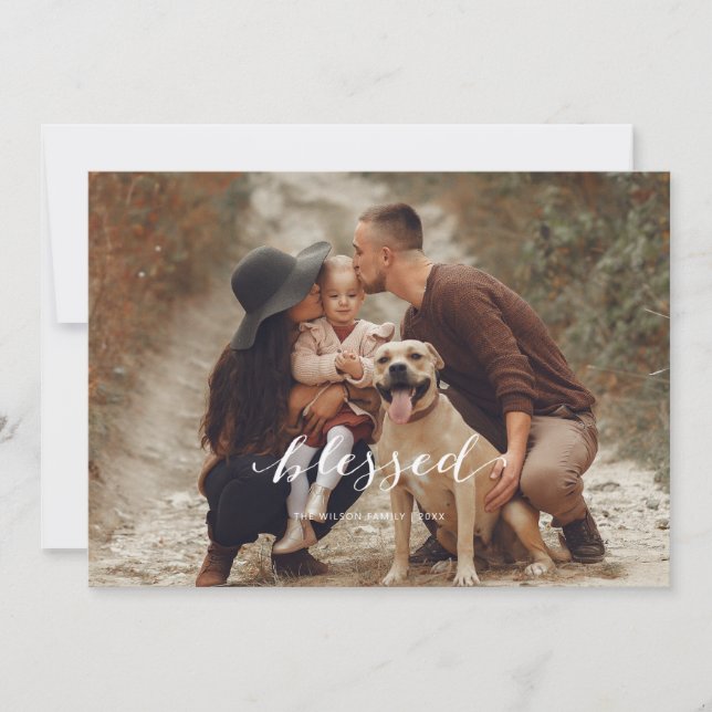 Blessed Holiday Card White (Front)